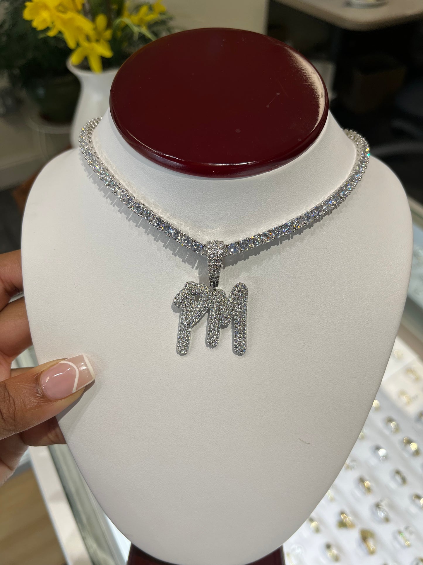 Giving Icy Initial Necklace