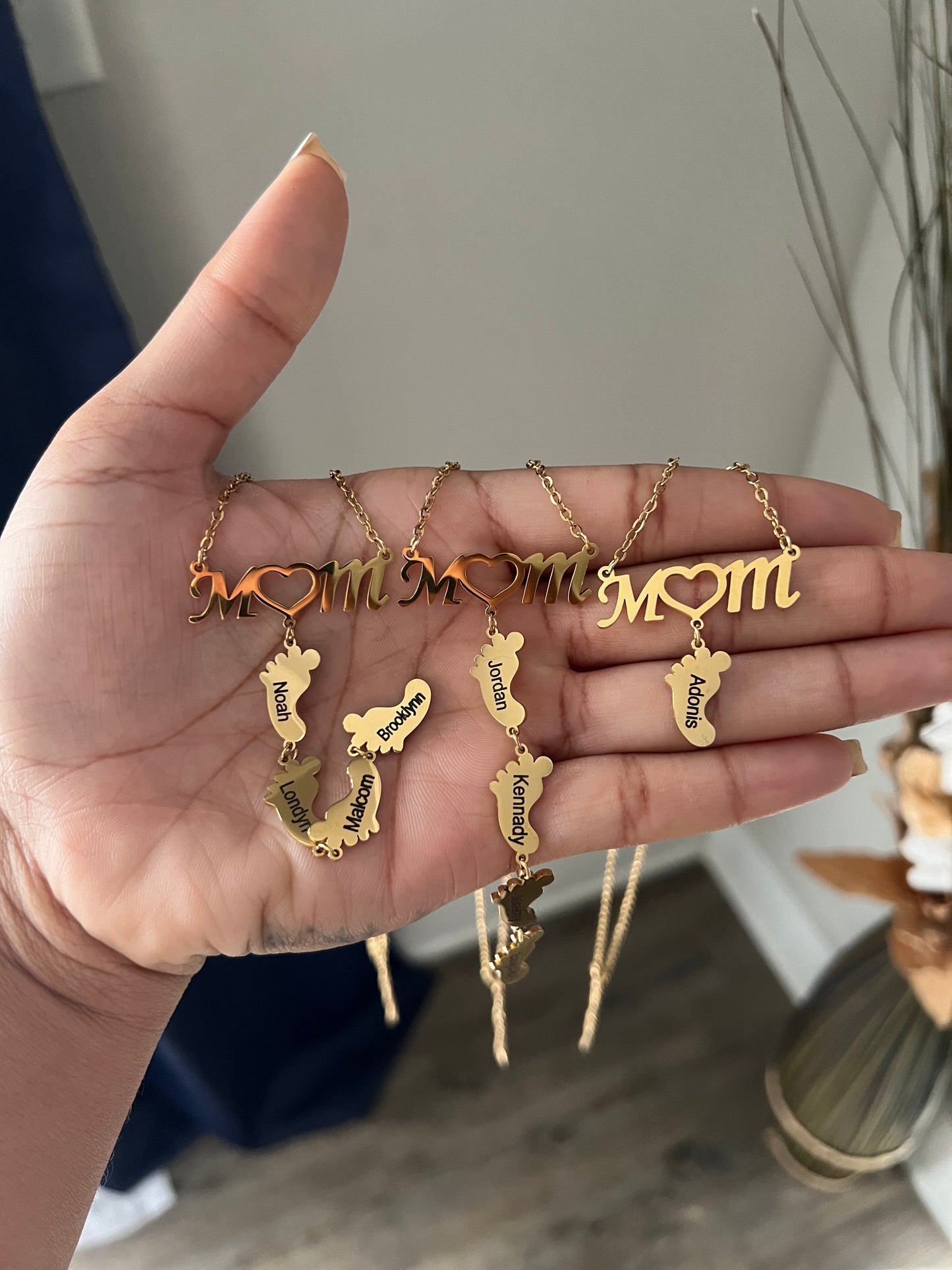 Mommy Foot Print Necklace