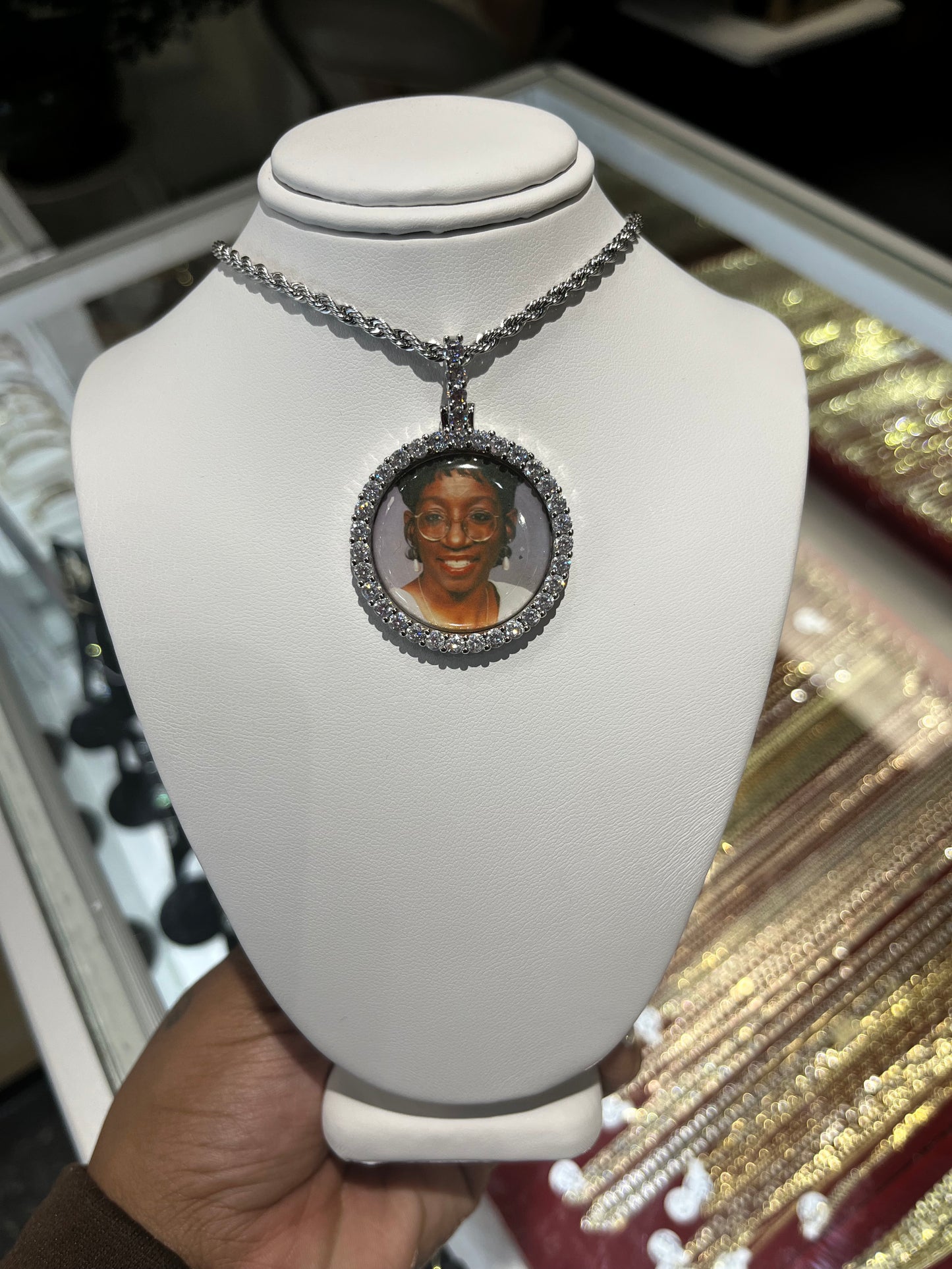 Diamond Photo Necklace