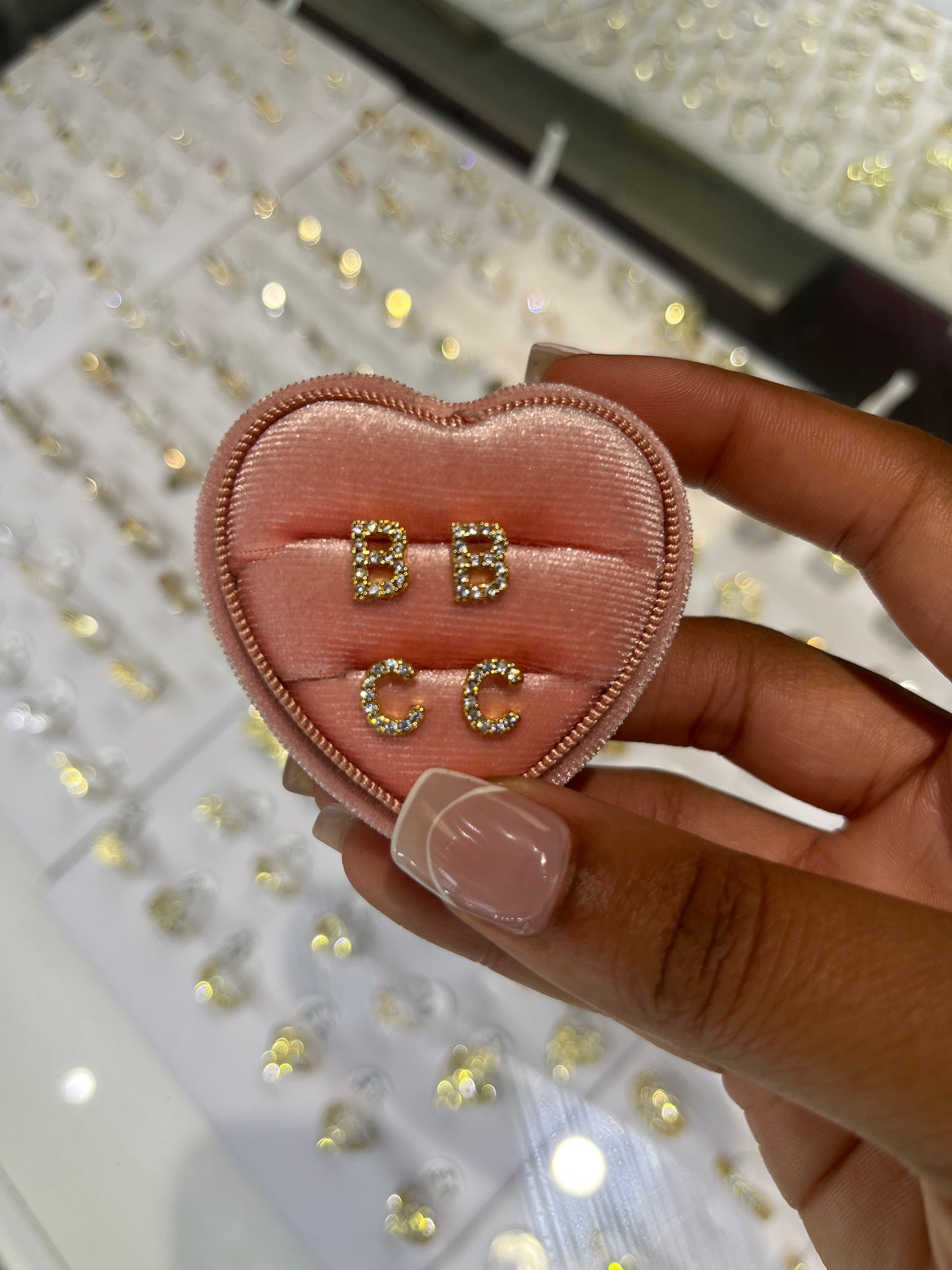 Diamond Initial Studs