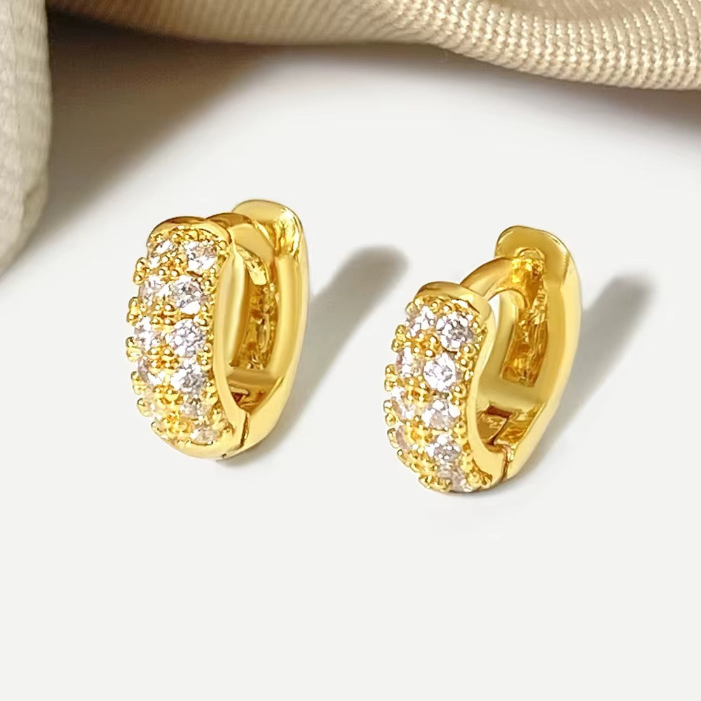 Mini Diamond Huggie Hoops