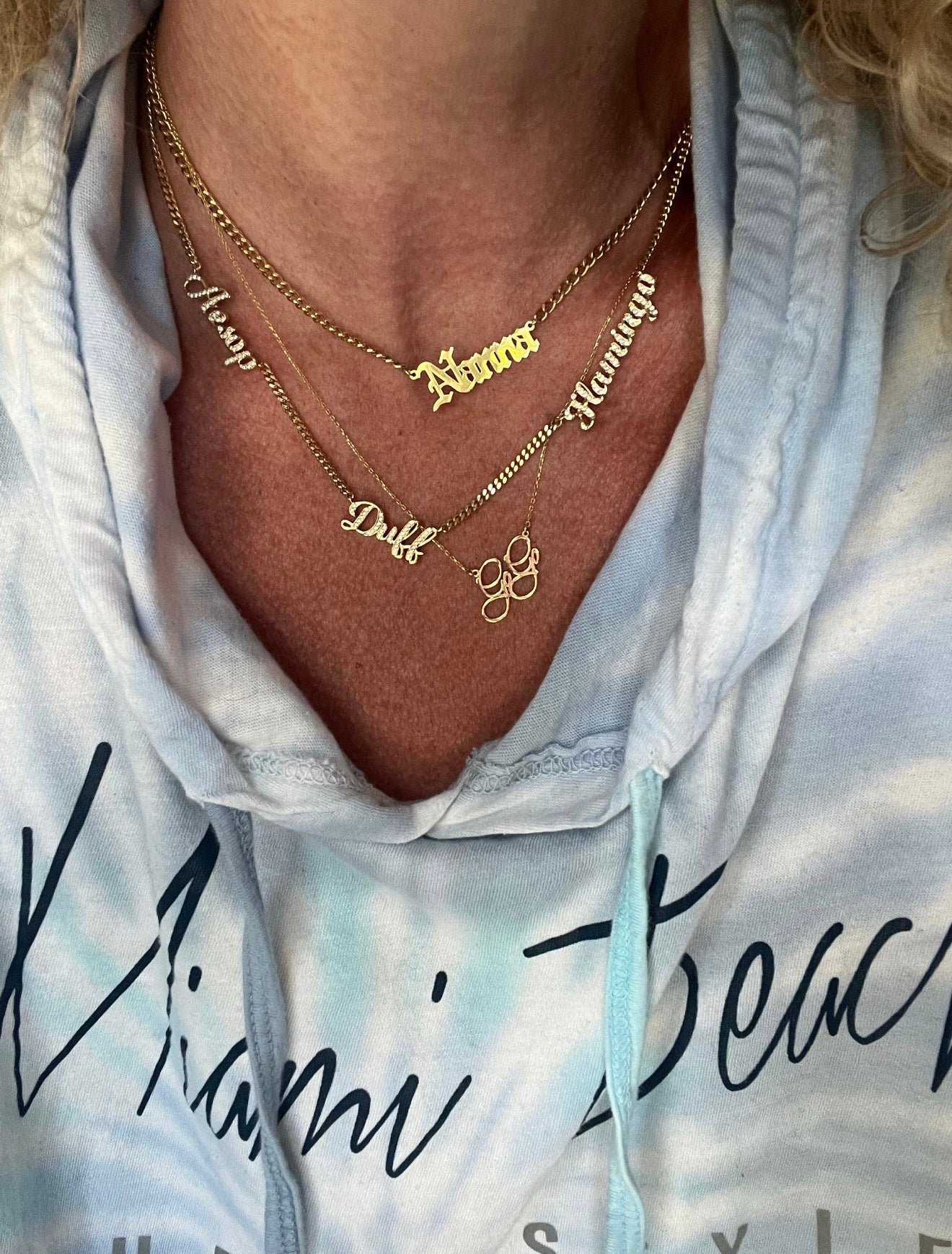 3 Name Necklace