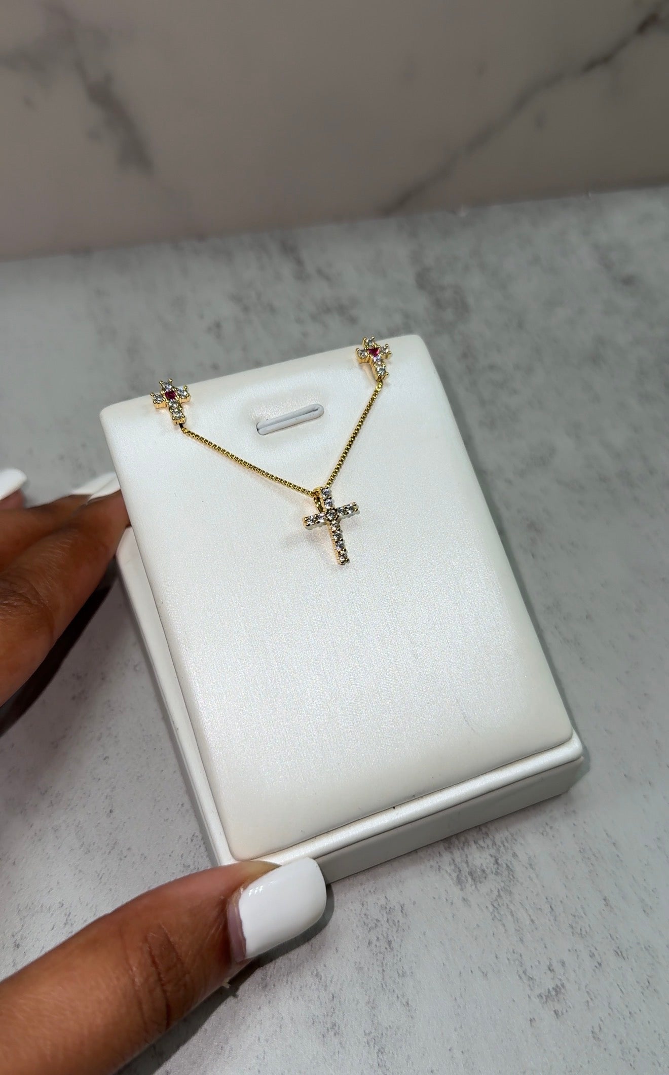 2PC Dainty Cross Set