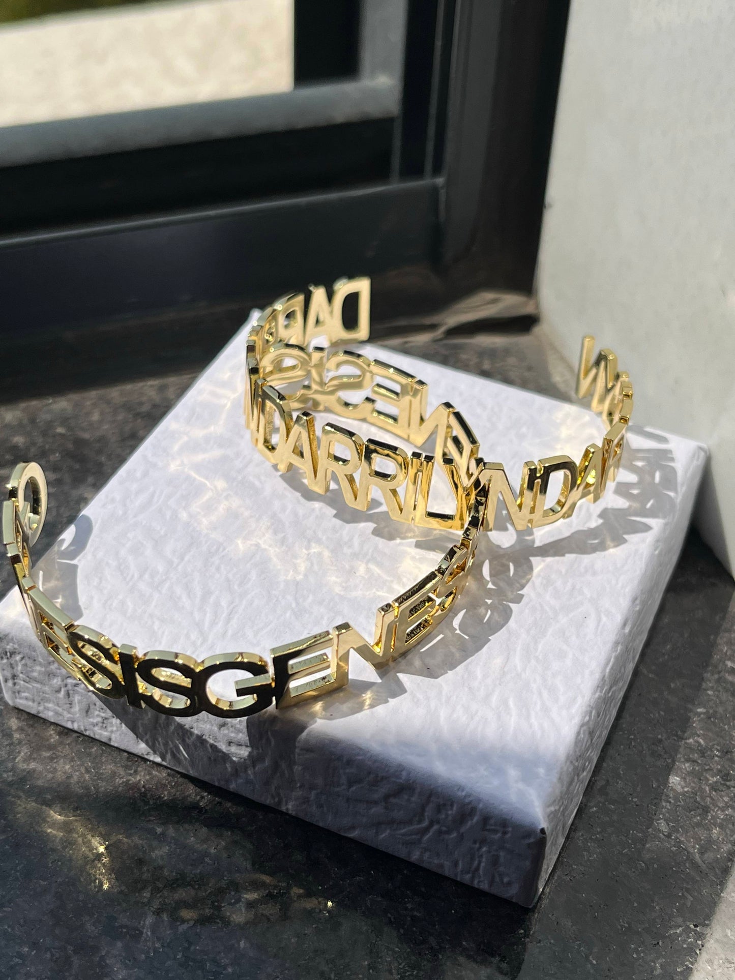 Nameplate Cuff Bracelet