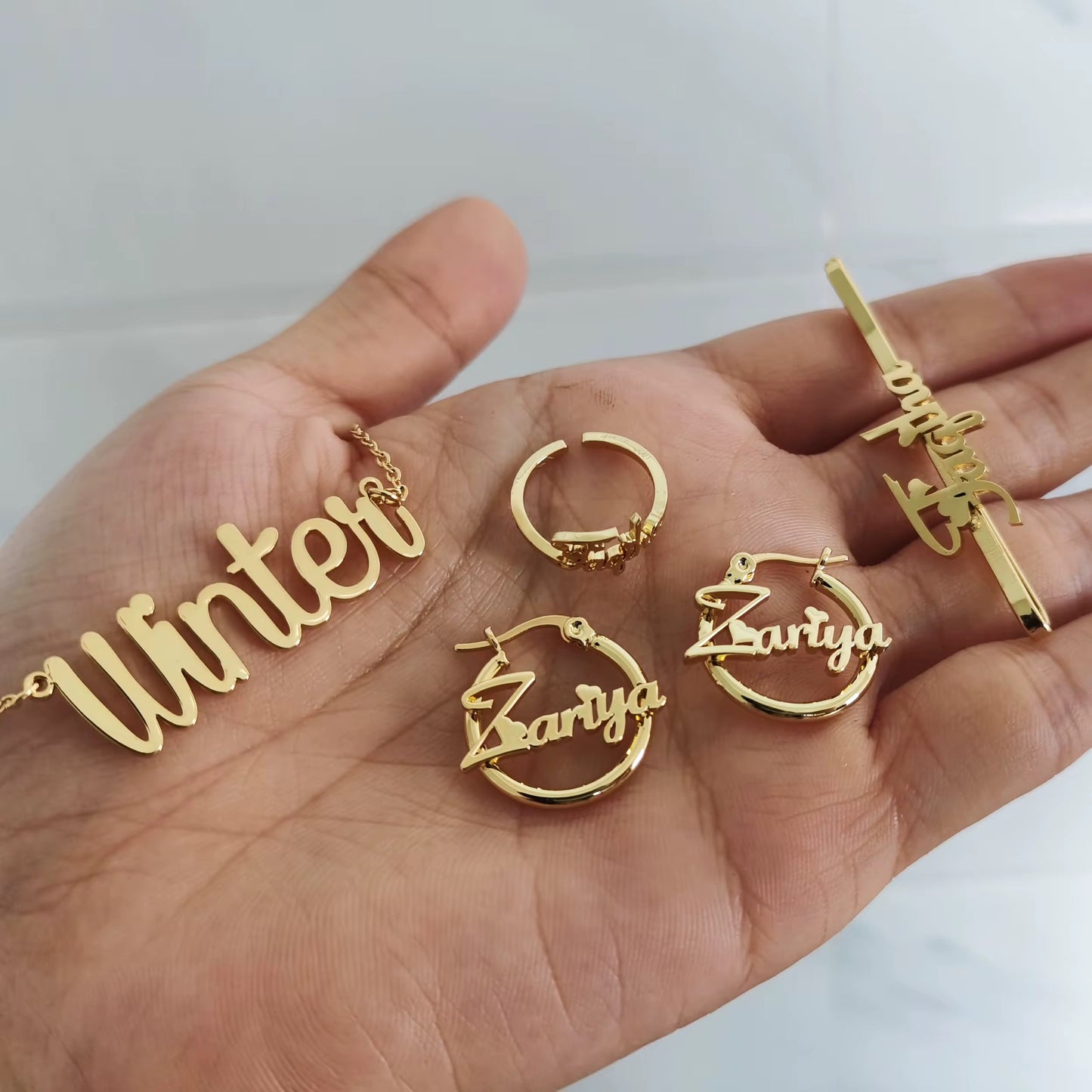 4PC Baby Girl Nameplate Set