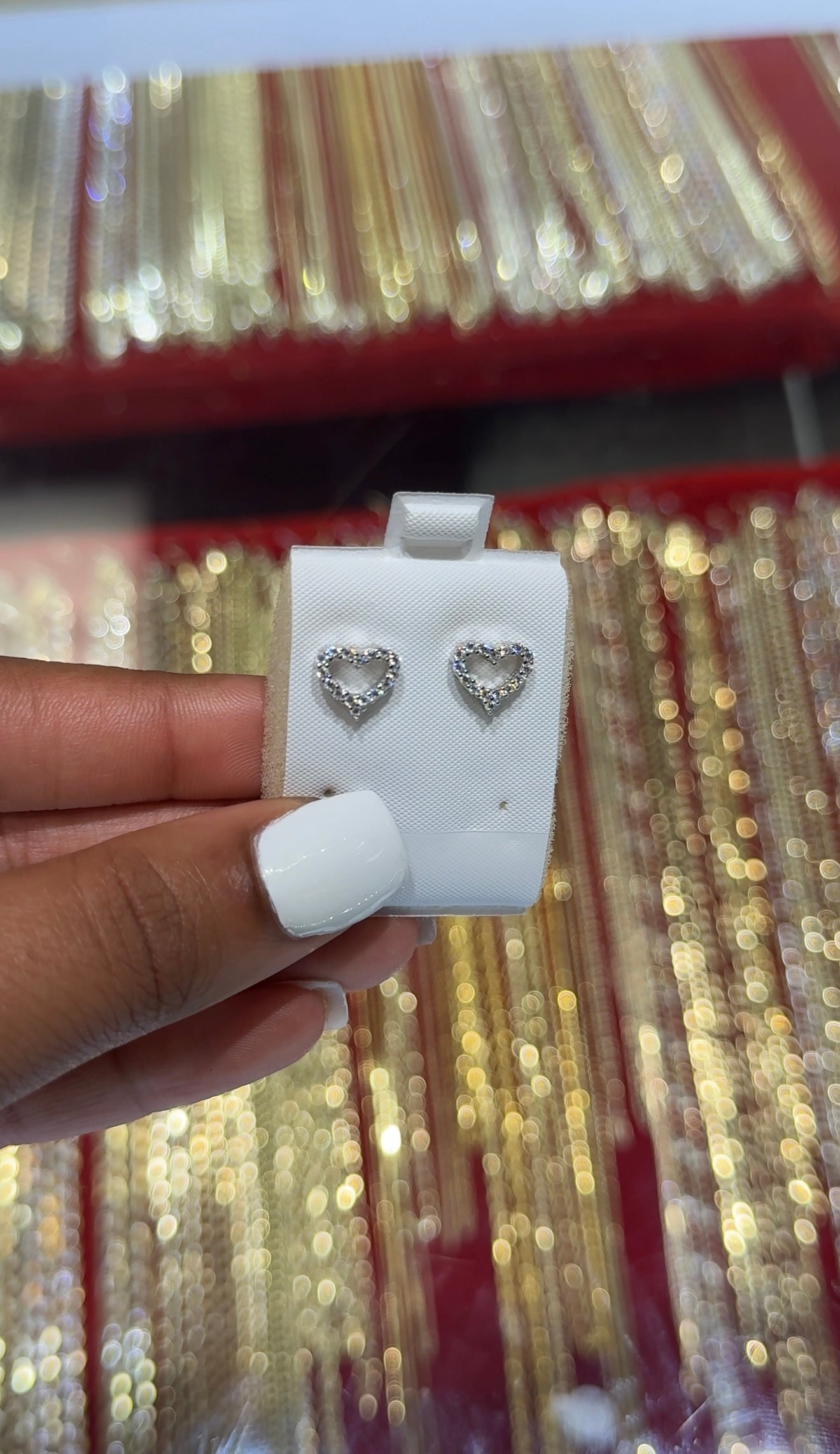 Mini heart studs
