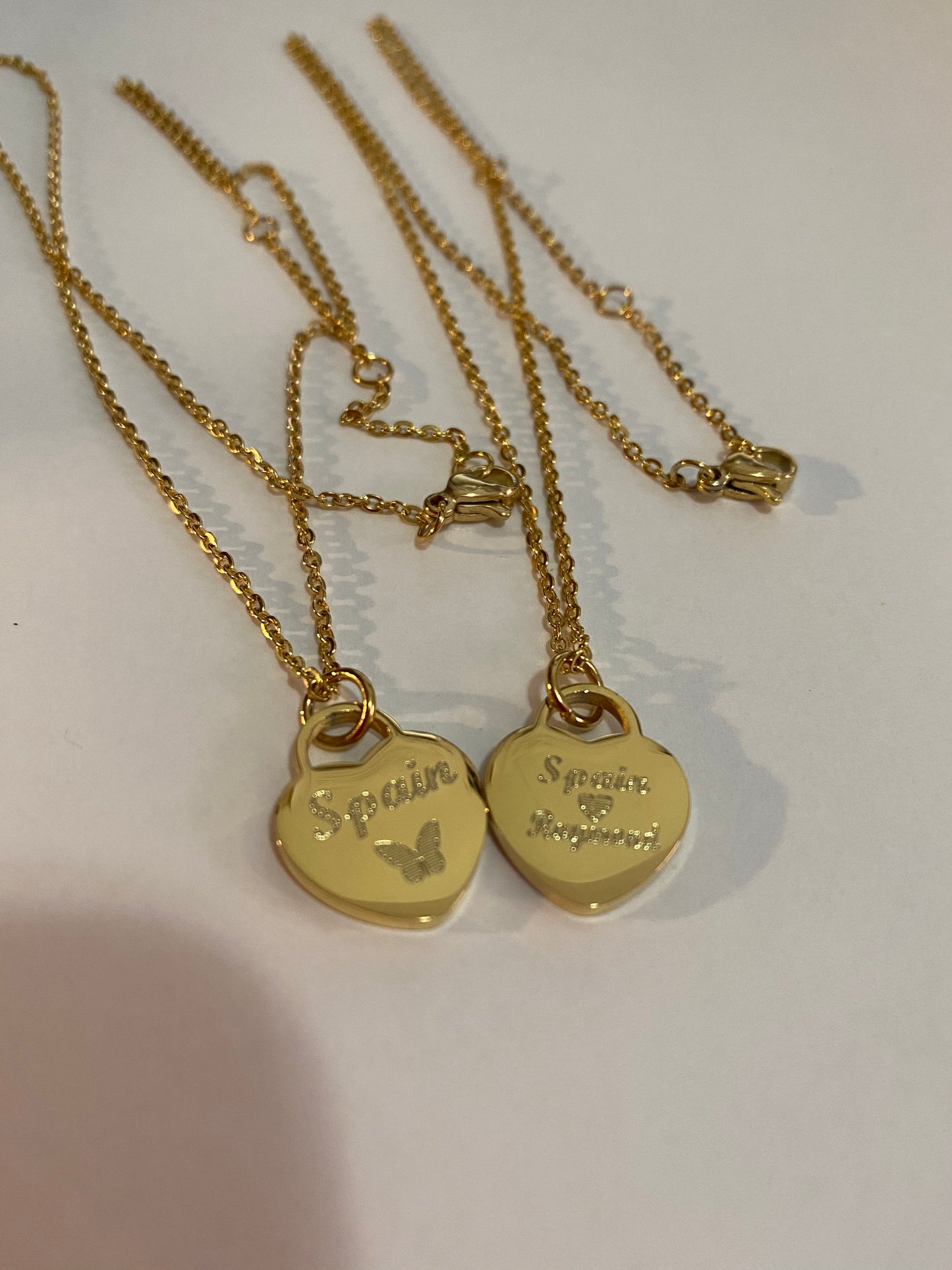 Mini Engraved Heart Necklace