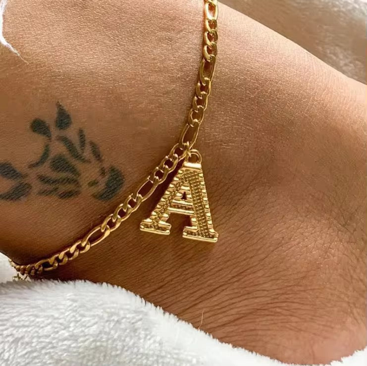 Dainty Initial Anklet