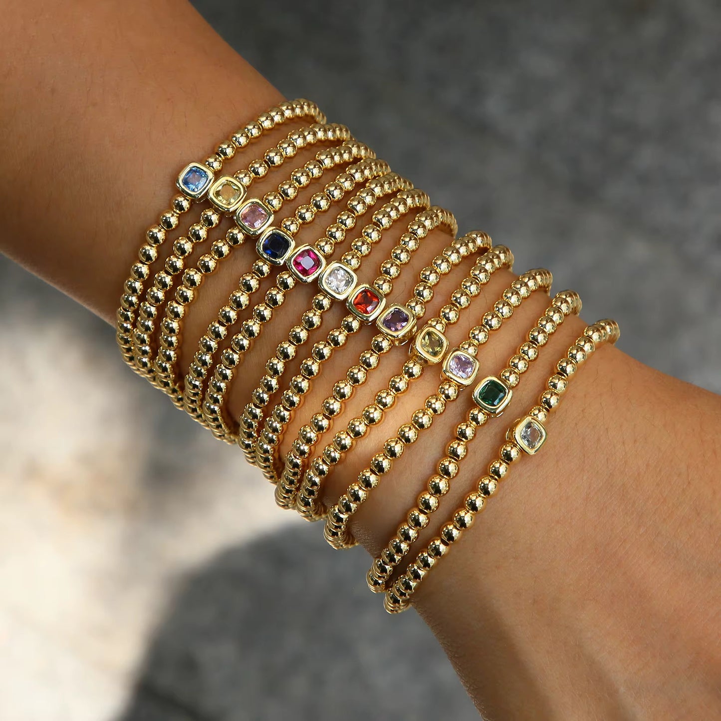 Birthstone Beaded Bracelet