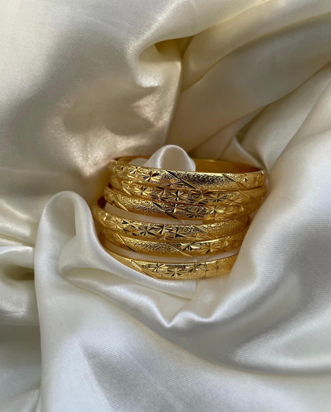 Adult 2PC Cambodian Bell Bangle Set