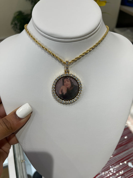 Diamond Photo Necklace