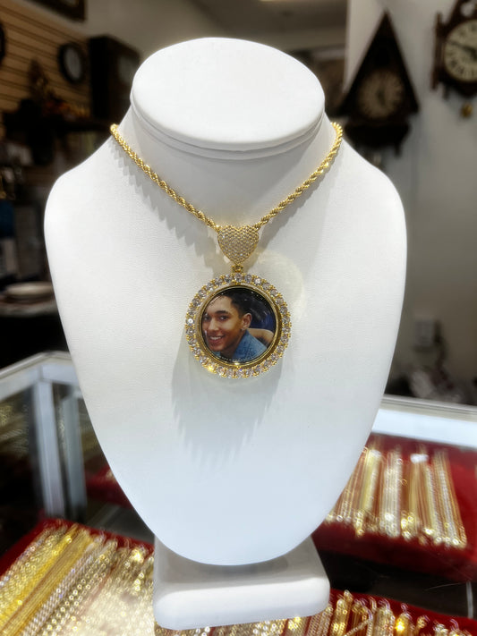 Love Me Reversible Photo Necklace