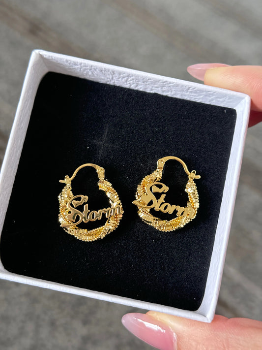 Classy Girl Bamboo hoops