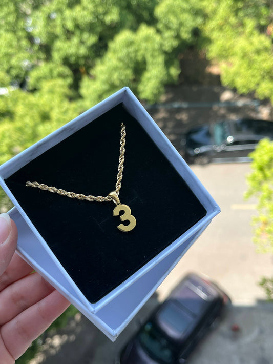 Dainty Number Necklace