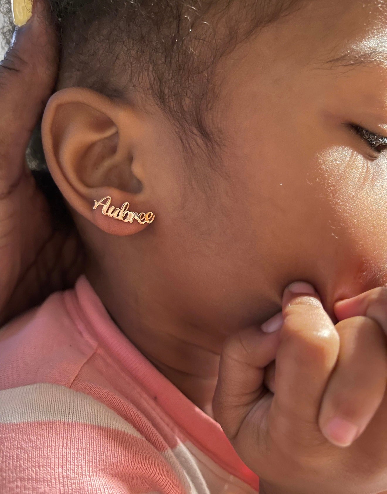 Nameplate Stud Earrings