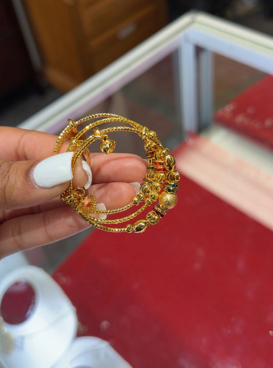 Colorful 3PC Dubai Bangles