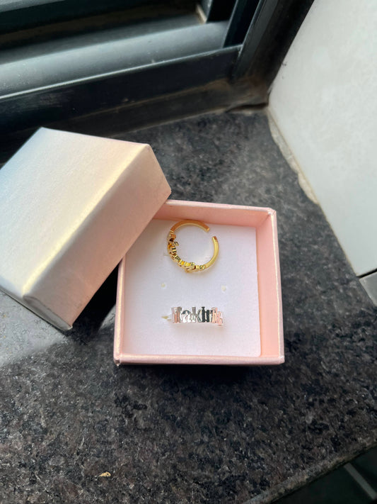 Kids Nameplate Ring