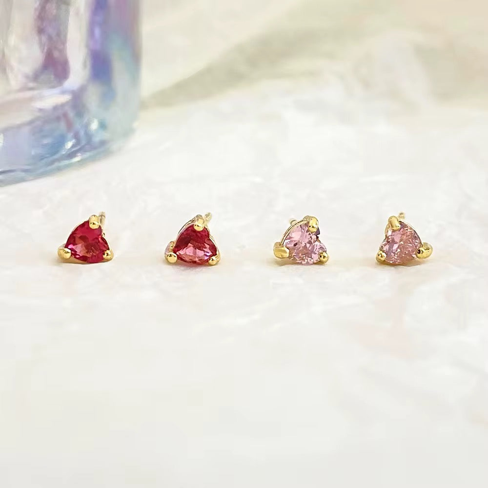 Tiny Heart Studs
