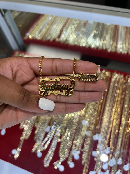 Double plated 2PC Nameplate Set