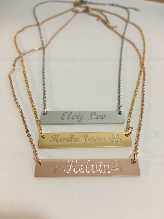 18K Bar Necklace