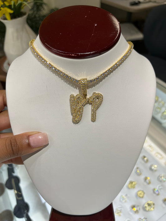 Giving Icy Initial Necklace