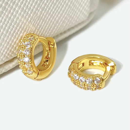 Mini Diamond Huggie Hoops