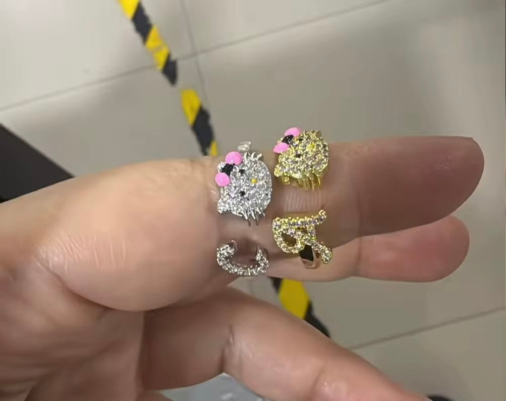 Hello kitty Adult Initial Rings