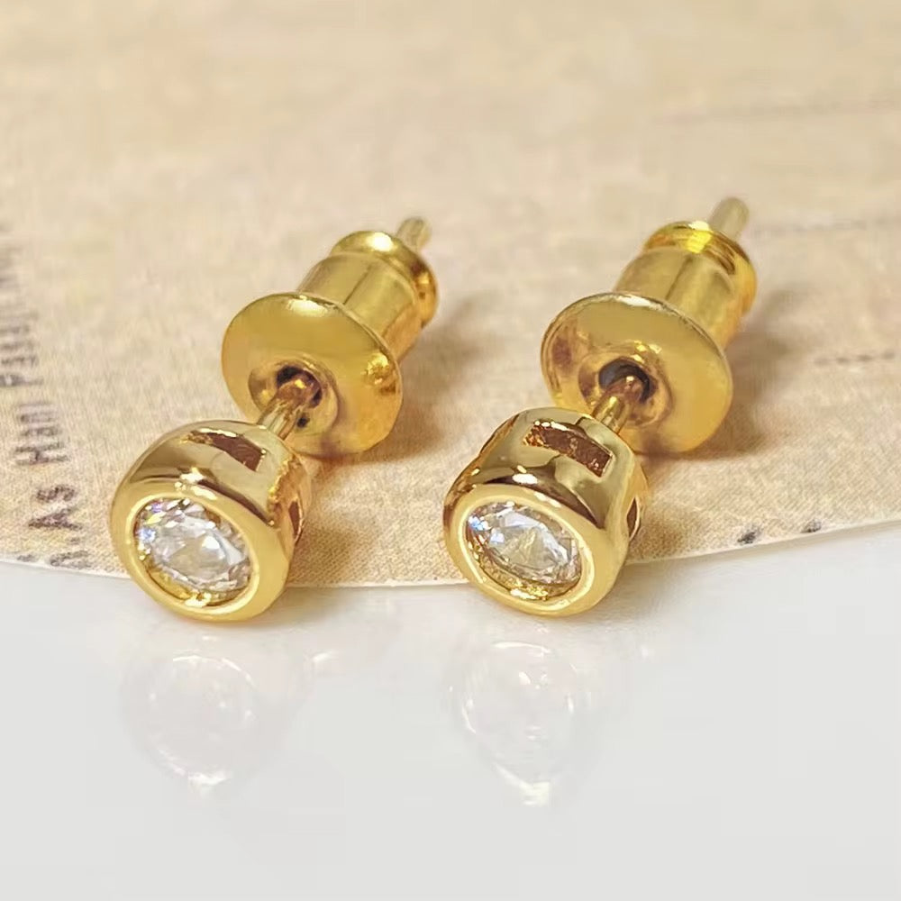 Dainty Tiny Circle Studs