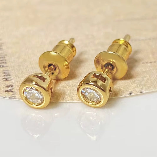 Dainty Tiny Circle Studs