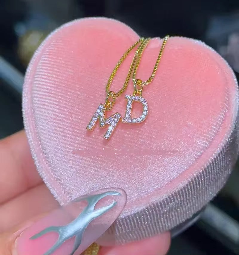 Dainty Tiny Initial Necklace