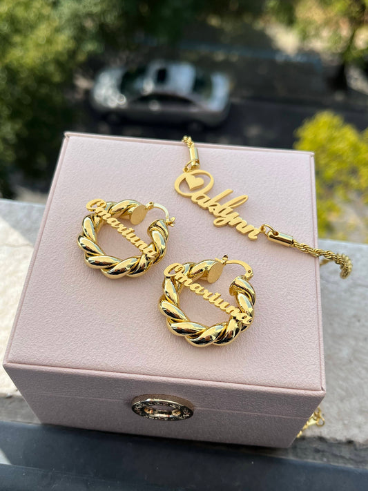 Elegant Two Piece Nameplate Set