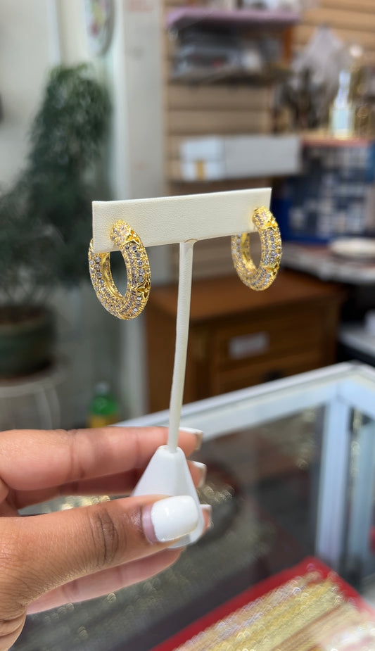 Diamond LV Hoops
