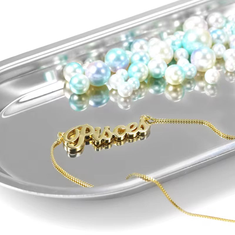 Dainty Zodiac Nameplate