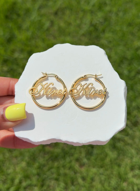 Karla Font Nameplate Hoops