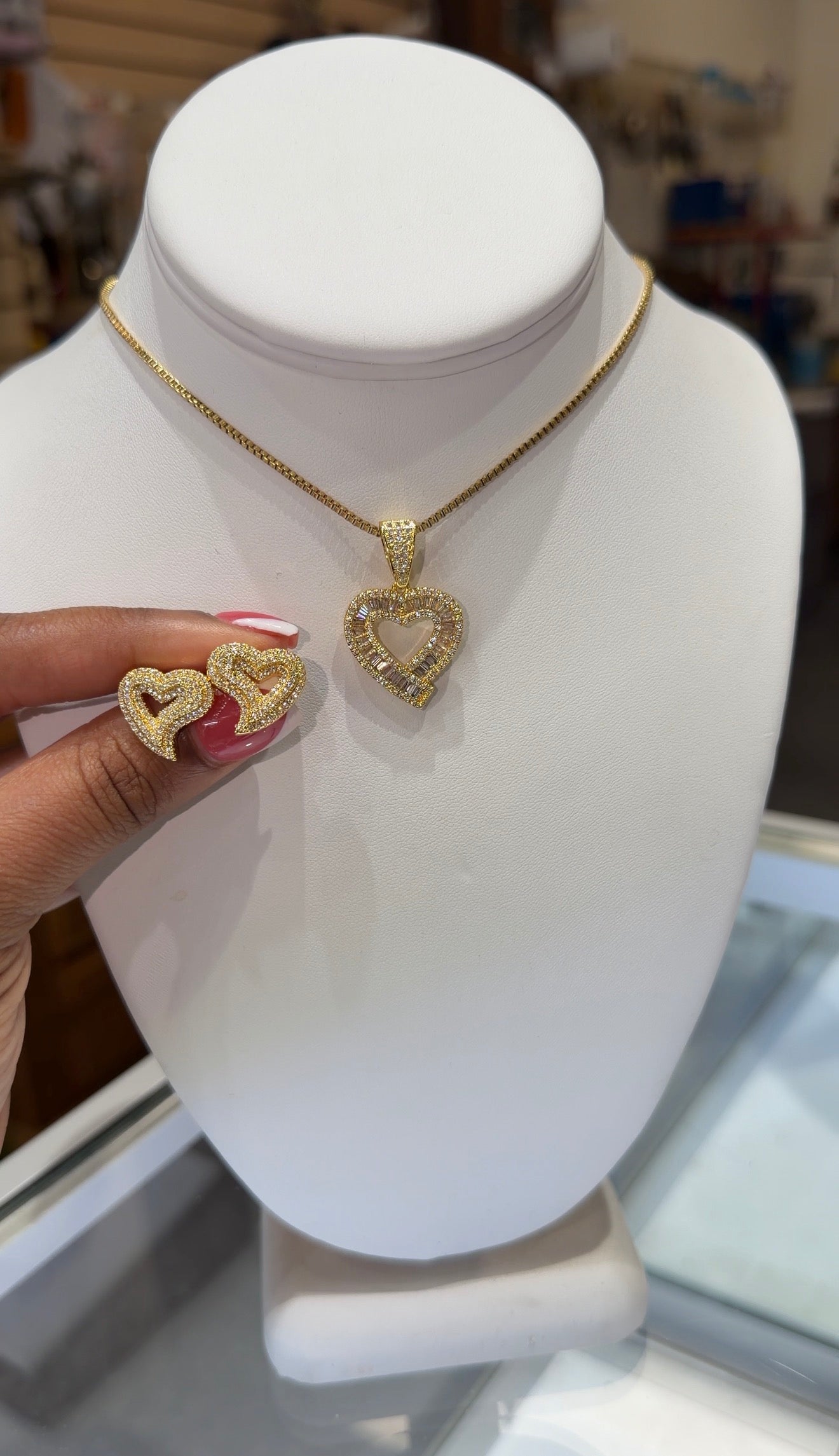 Cupid Necklace & Earrings Set