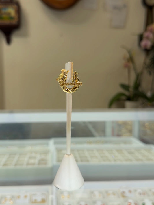 14K Baby Girl Bamboo Hoops