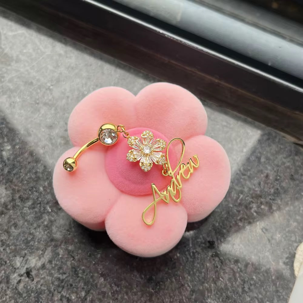 Nameplate Belly Ring