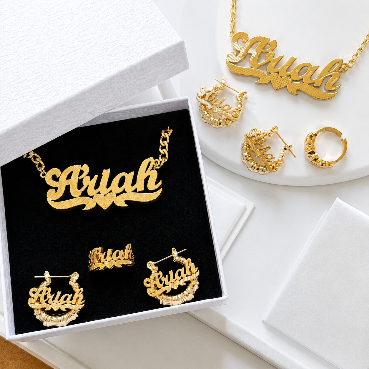 Double Plated Nameplate Kids Set