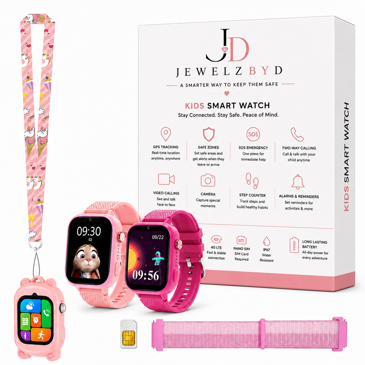 StayClose™ Kids 4G GPS Smart Watch | GPS + Calling + SOS