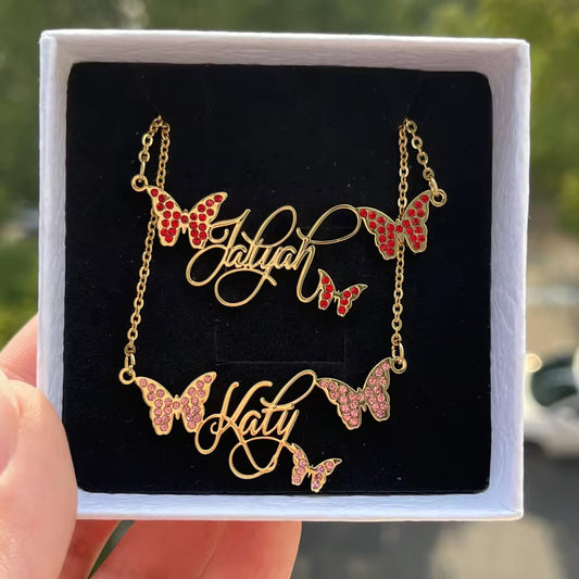 Beautiful Butterfly Name Necklace