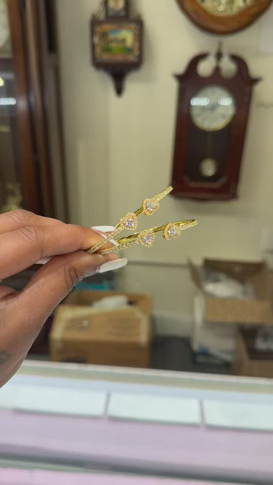 Kids 2PC Diamond Bangle Set